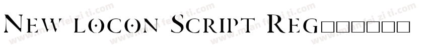 New locon Script Reg字体转换